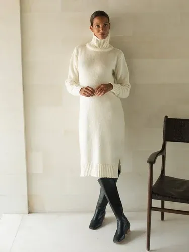 Luciee Iman Sweater Dress In Ivory (6136821)