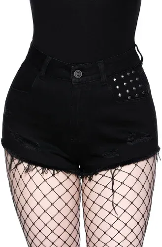 Pantalones cortos de mujer KILLSTAR - Denim - Black - KSRA003582 (7825303)