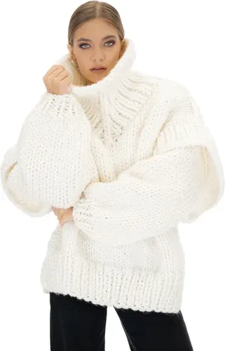 Mums Handmade Turtle Rolled Neck Sweater - White (6188129)