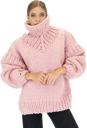 Mums Handmade Turtle Rolled Neck Sweater - Pink (6188130)