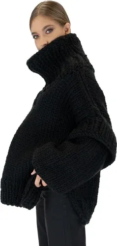 Mums Handmade Turtle Rolled Neck Sweater - Black (6245012)