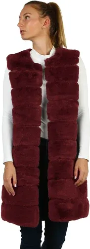 Glara Long quilted fur vest (6245032)