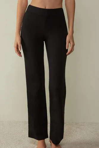 Intimissimi Pantalón Ajustado en Felpa de Modal con Cashmere Mujer Negro Tamaño L (6264780)