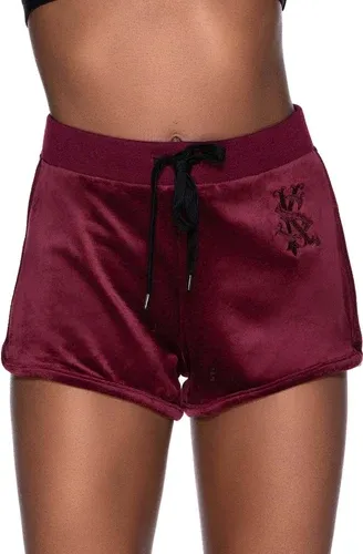 Pantalones cortos para mujer KILLSTAR - Dee-Lux Velvet - Burdeos - KSRA003455 (7825742)