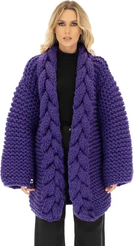 Mums Handmade Cable Knitted Coat - Violet (3840691)