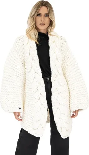 Mums Handmade Cable Knitted Coat - White (3840692)