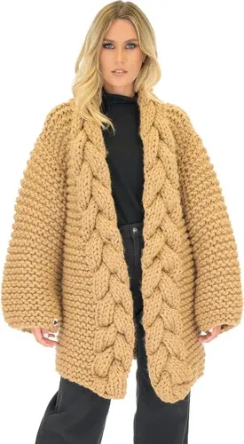 Mums Handmade Cable Knitted Coat - Camel (3840684)