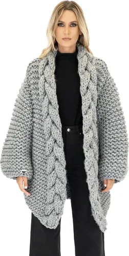 Mums Handmade Cable Knitted Coat - Grey (3840686)