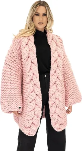 Mums Handmade Cable Knitted Coat - Pink (3840689)