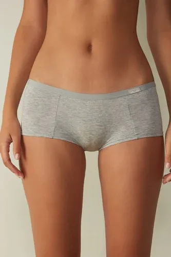 Intimissimi Culotte Tipo Shorts de Algodón Mujer Gris Tamaño 2 (3741157)