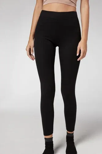 Calzedonia Leggings con Cashmere Mujer Negro Tamaño S (6581807)