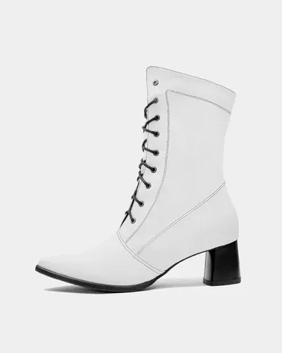 Bohema High Boots White Cactus Leather Boots (6411227)