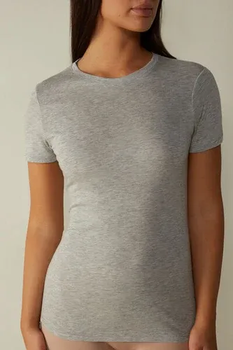 Intimissimi Camiseta de Manga Corta de Algodón Supima Ultrafresco Mujer Gris Tamaño L (3741139)