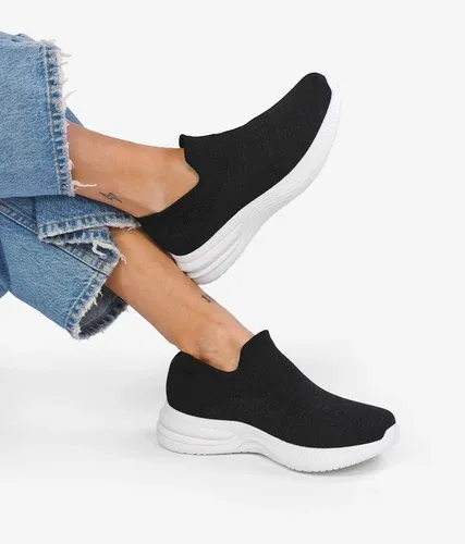 Bosanova Zapatillas negras tipo calcetín para mujer (6580387)