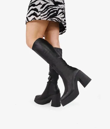 Bosanova Botas altas negras con tacón y plataforma para mujer (6580469)