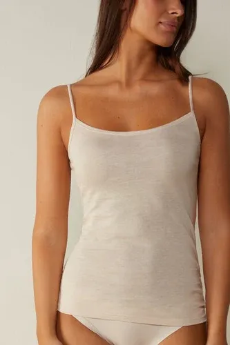 Intimissimi Camiseta de Tirantes de Algodón Supima Ultrafresco Mujer Natural Tamaño L (3742069)