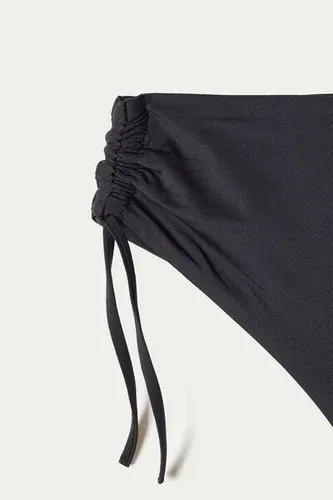 Tezenis Bikini Brasileño de Talle Alto de Microfibra Reciclada con Cordón Mujer Negro Tamaño L (6695860)