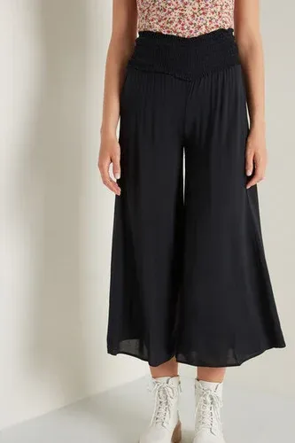 Tezenis Pantalones Estilo Japonés de Tela Punto Nido de Abeja Mujer Negro Tamaño L (6696527)