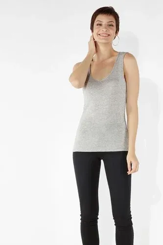 Tezenis Camisola de Cuello en Pico, de Viscosa y Lana Merina Mujer Gris Tamaño L (6696622)