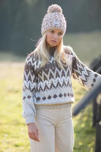 Glara Wool sweater with Norwegian motif (6816365)
