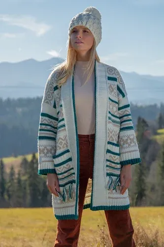 Glara Wool cardigan with Norwegian pattern (6816362)