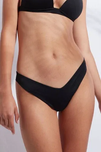 Calzedonia Brasileña Pernera Alta Bikini Indonesia Mujer Negro Tamaño M/L (6582481)