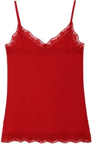 Tezenis Camiseta de tirantes con Aplicación de Encaje Mujer Rojo Tamaño L (7811513)
