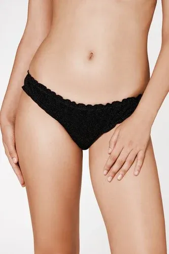 Calzedonia Braguita con Volante Bikini Audrey Mujer Negro Tamaño 3 (6736474)