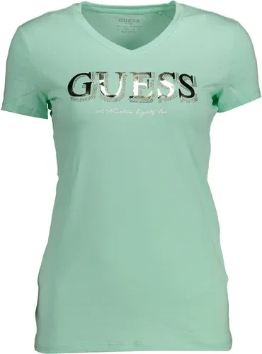 Camiseta Guess Jeans Manga Corta Mujer Verde (8382988)