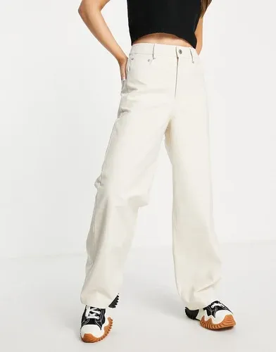Pantalones dad color crema de tiro alto de JJXX-Blanco (7066634)
