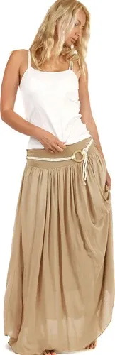 Glara Women's Long Color Maxi Skirt (2883710)