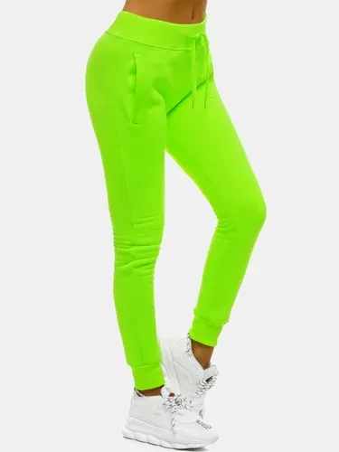 Pantalón de chándal para mujer neón verde OZONEE JS/CK01/31 (3174172)