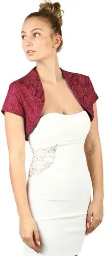 Glara Women's lace bolero short sleeves (7120634)