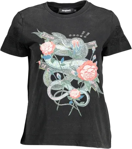 Camiseta Manga Corta Mujer Negra Desigual (8383299)