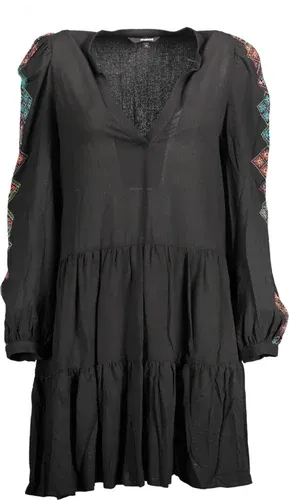 Vestido Corto Mujer Negro Desigual (8383273)