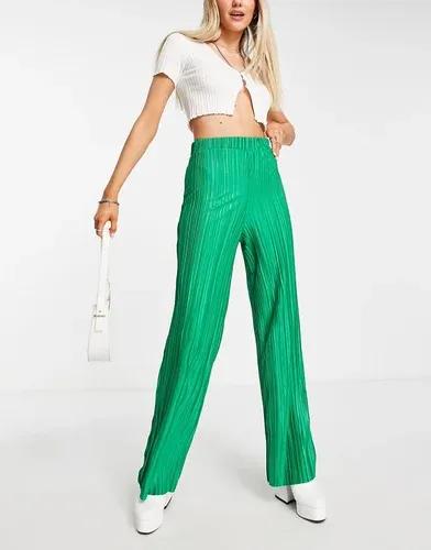 Pantalones verdes de tiro alto plisados de Missyempire (parte de un conjunto) (7169197)