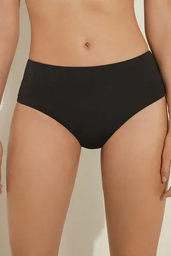 Tezenis Braguita de Bikini de Talle Alto de Microfibra Reciclada Mujer Negro Tamaño S (7360666)