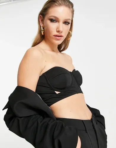 Bralette negro con aberturas de Extro &amp; Vert (7439034)