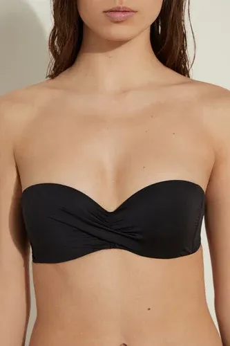 Tezenis Bikini Banda Relleno Nudo Liso Mujer Negro Tamaño 1 (6696184)