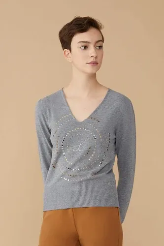 Suéter gris de punto motivo strass en delantero Lolitas&amp;L (5578810)