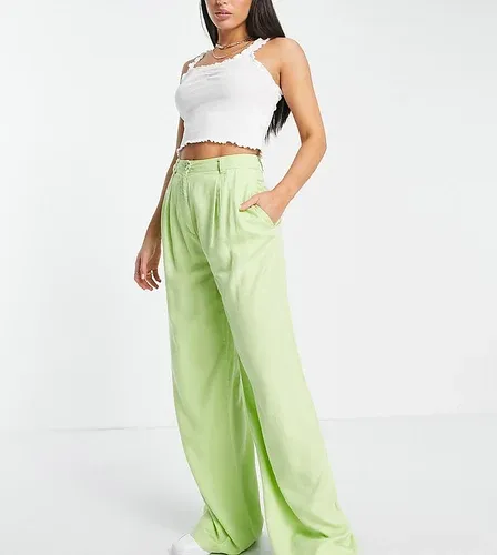 ASOS Tall Pantalones verde manzana luminoso de pernera ancha de estilo vintage de ASOS DESIGN Tall (parte de un conjunto) (7798122)