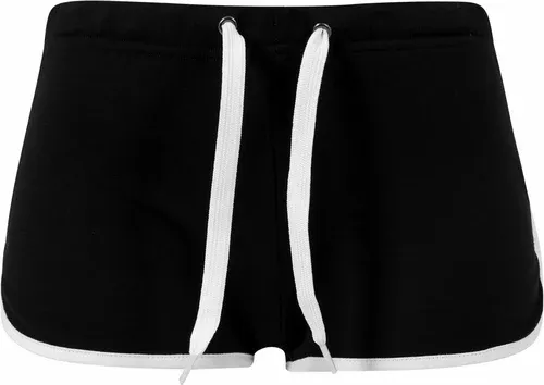 Pantalones cortos para mujer URBAN CLASSICS - French Terry - TB363 - negro/blanco (7828458)