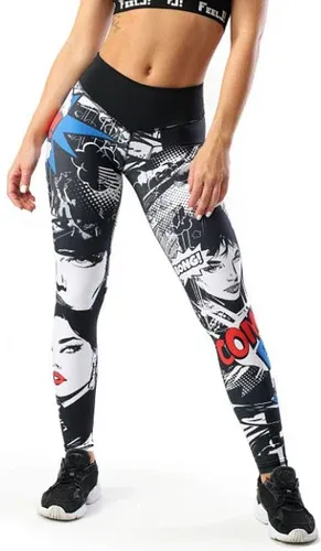 Glara Sports leggings with comic print (8925938)