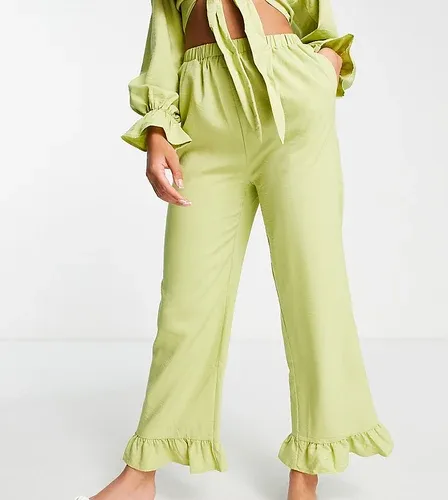 Pantalones playeros verdes con volantes de The Frolic (parte de un conjunto) (7906728)