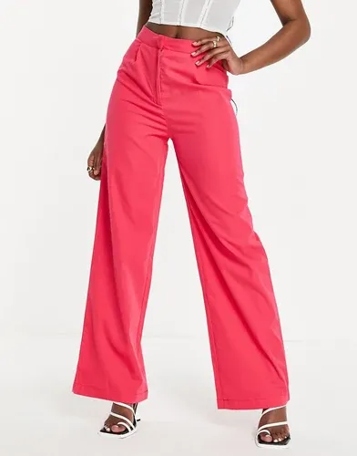 Missyempire Pantalones de pernera ancha rosa intenso de Missy Empire (parte de un conjunto) (7906771)