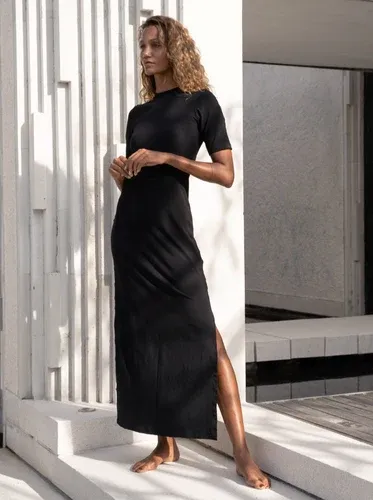 Luciee Elbow Sleeve Dress In Black (7930321)