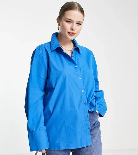 Camisa azul cobalto extragrande de algodón de Extro &amp; Vert Plus (7965084)