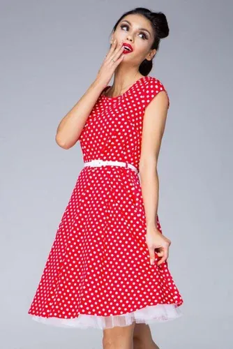 Glara Polka dot dress knees lenght (7964406)