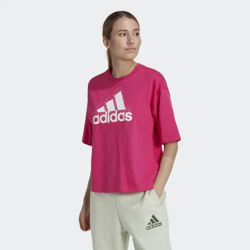 adidas Camiseta Essentials Multi-Colored Logo Loose Fit Cropped (8423279)
