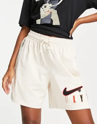 Pantalones cortos blancos de felpa Fly de Nike Basketball (8020529)